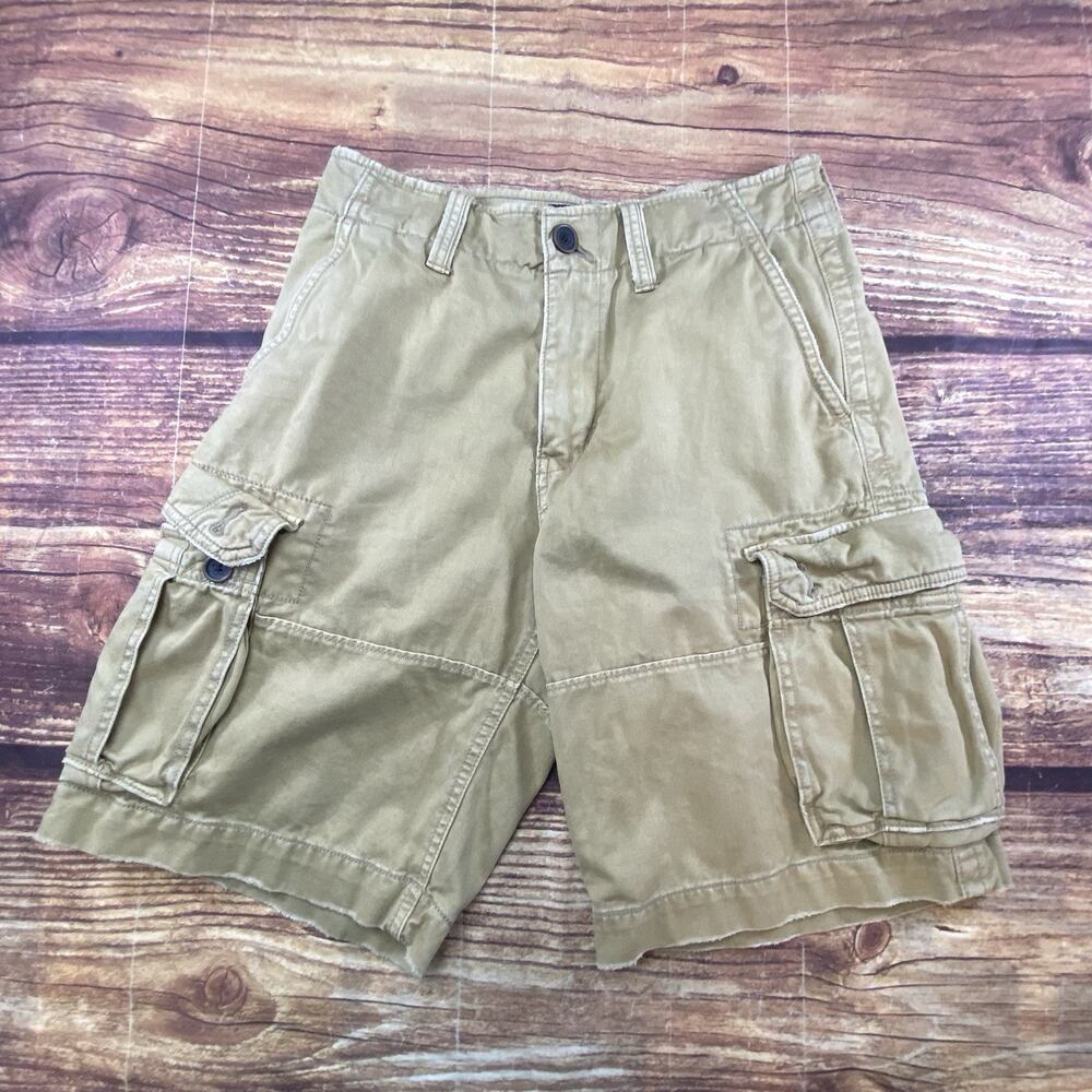 American Eagle Cargo Shorts Men 30 Classic Length Khaki Outdoor Y2K